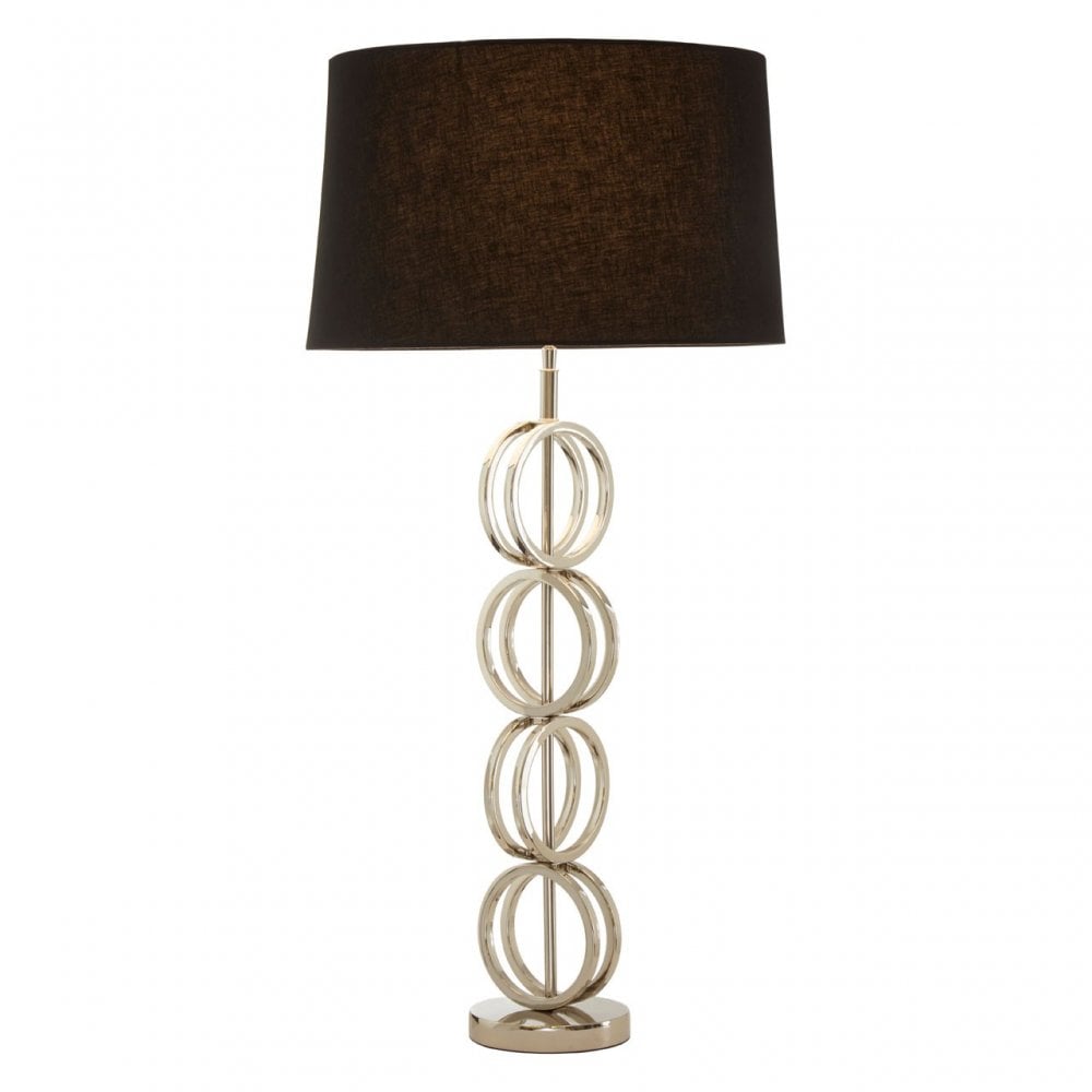 Dankel Table Lamp with Multi Ring Base Silver