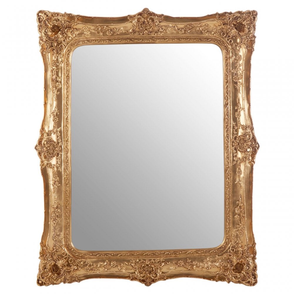 LaMon LaMon Marseille Gold Baroque Style Wall Mirror Gold