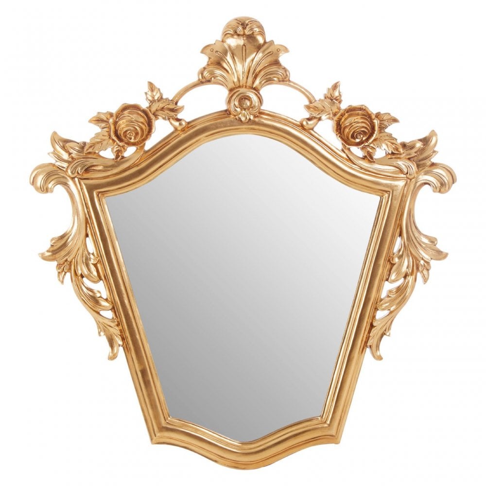 LaMon LaMon Marseille Gold Finish Tapered Wall Mirror Gold