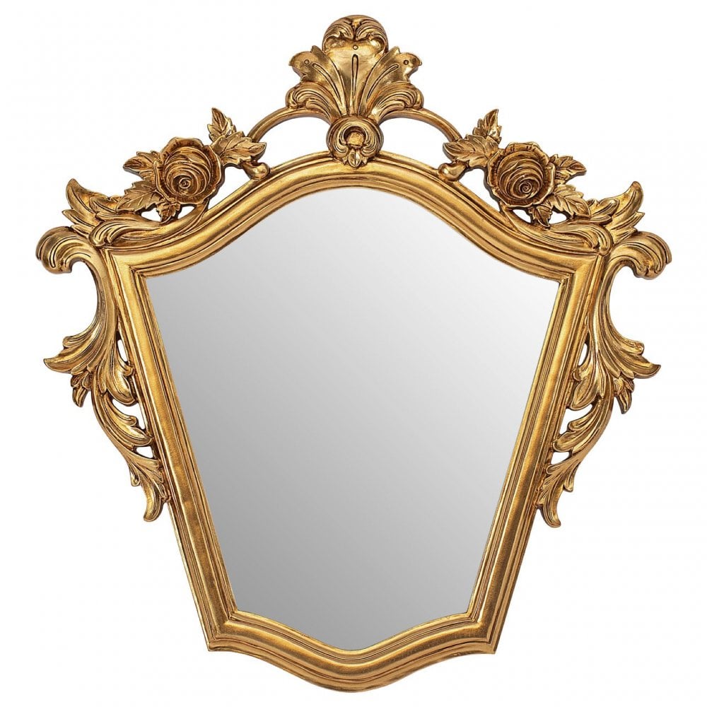 LaMon LaMon Marseille Gold Finish Tapered Wall Mirror Gold