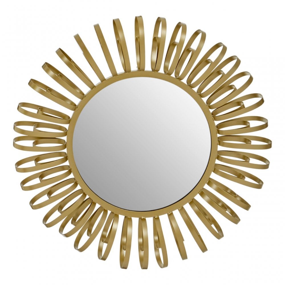 Duchess Multi Ring Design Wall Mirror Gold