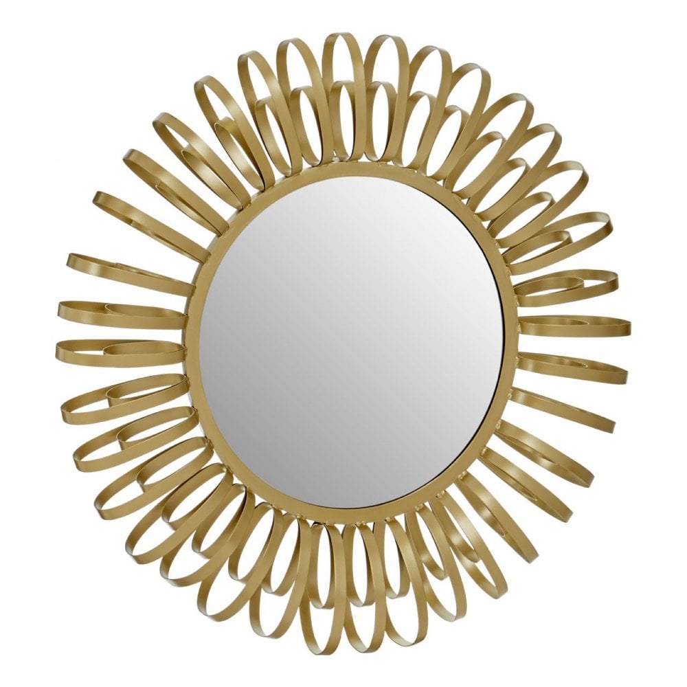 Duchess Multi Ring Design Wall Mirror Gold