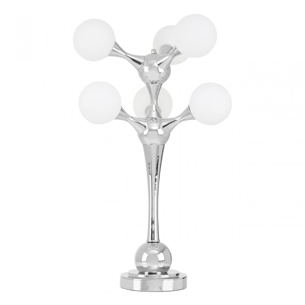 Heba 6 Light Table Lamp Silver