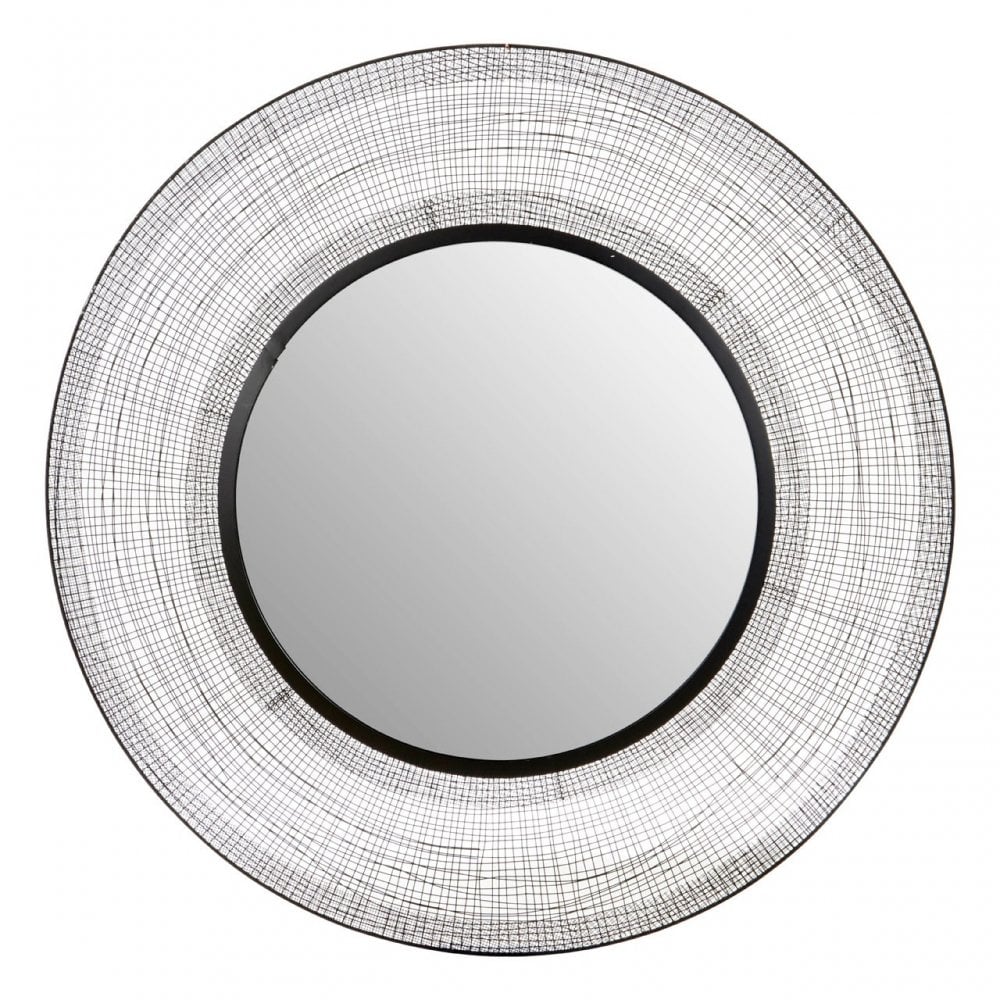 Duchess Circular Wall Mirror Black