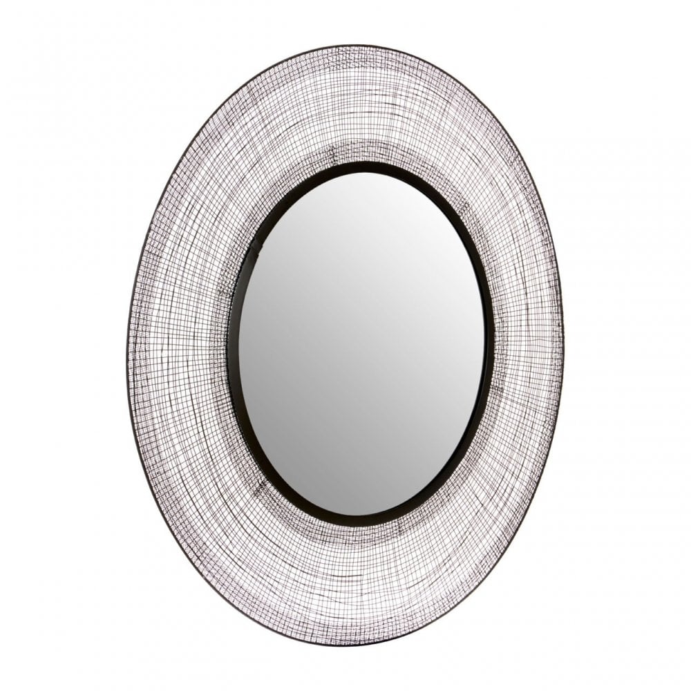 Duchess Circular Wall Mirror Black