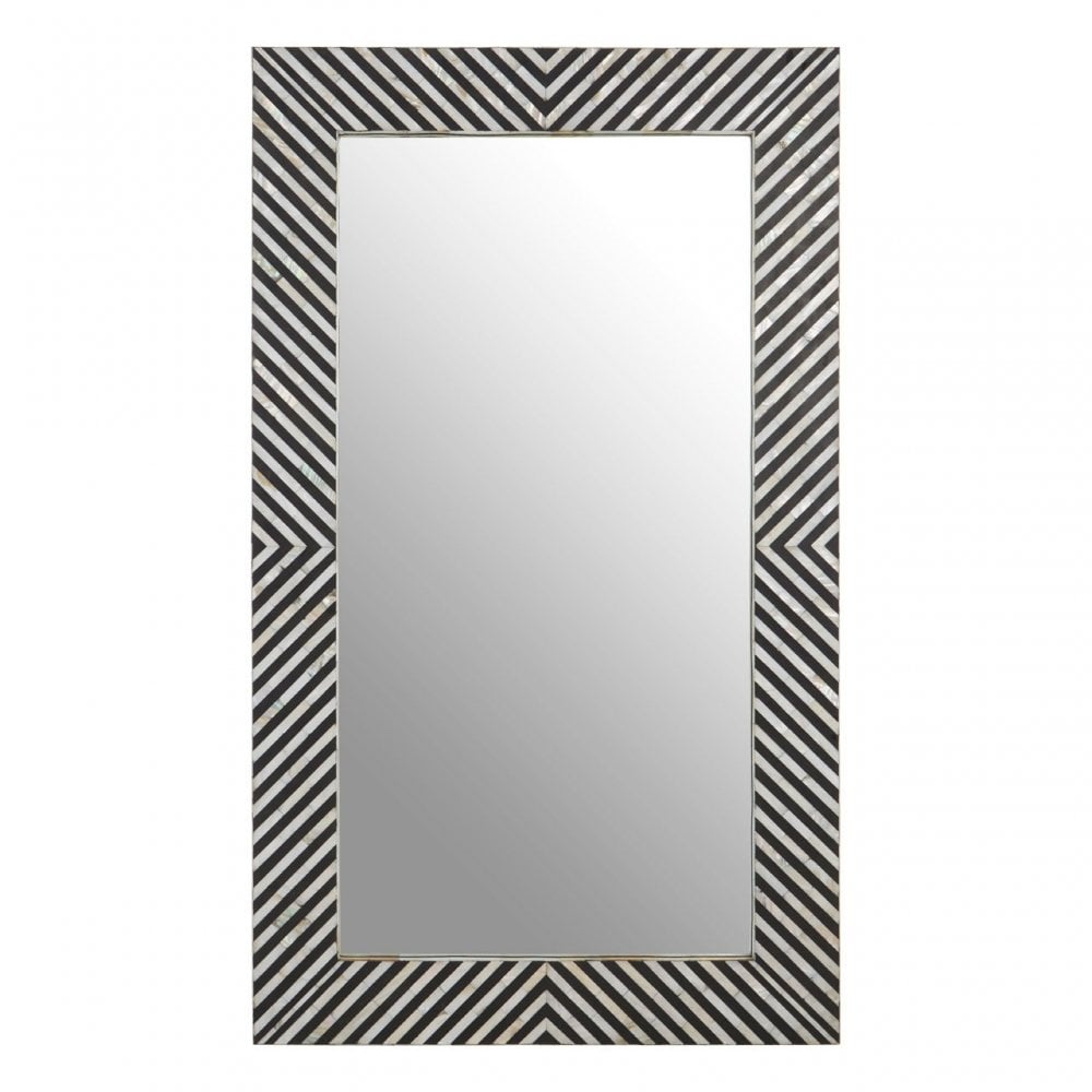 Temper Black and White Wall Mirror Black