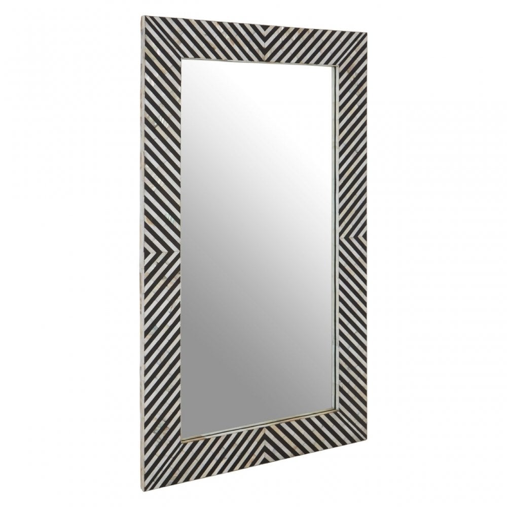 Temper Black and White Wall Mirror Black