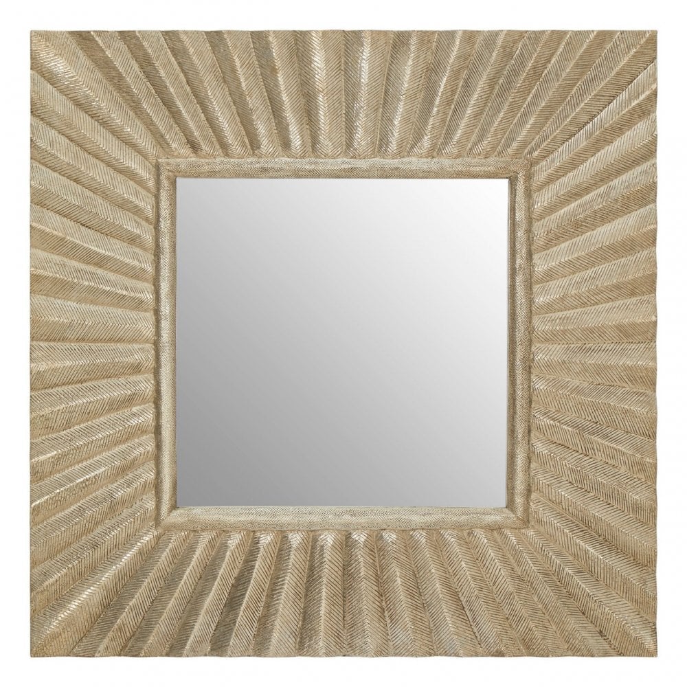 Temper Square Wall Mirror Silver