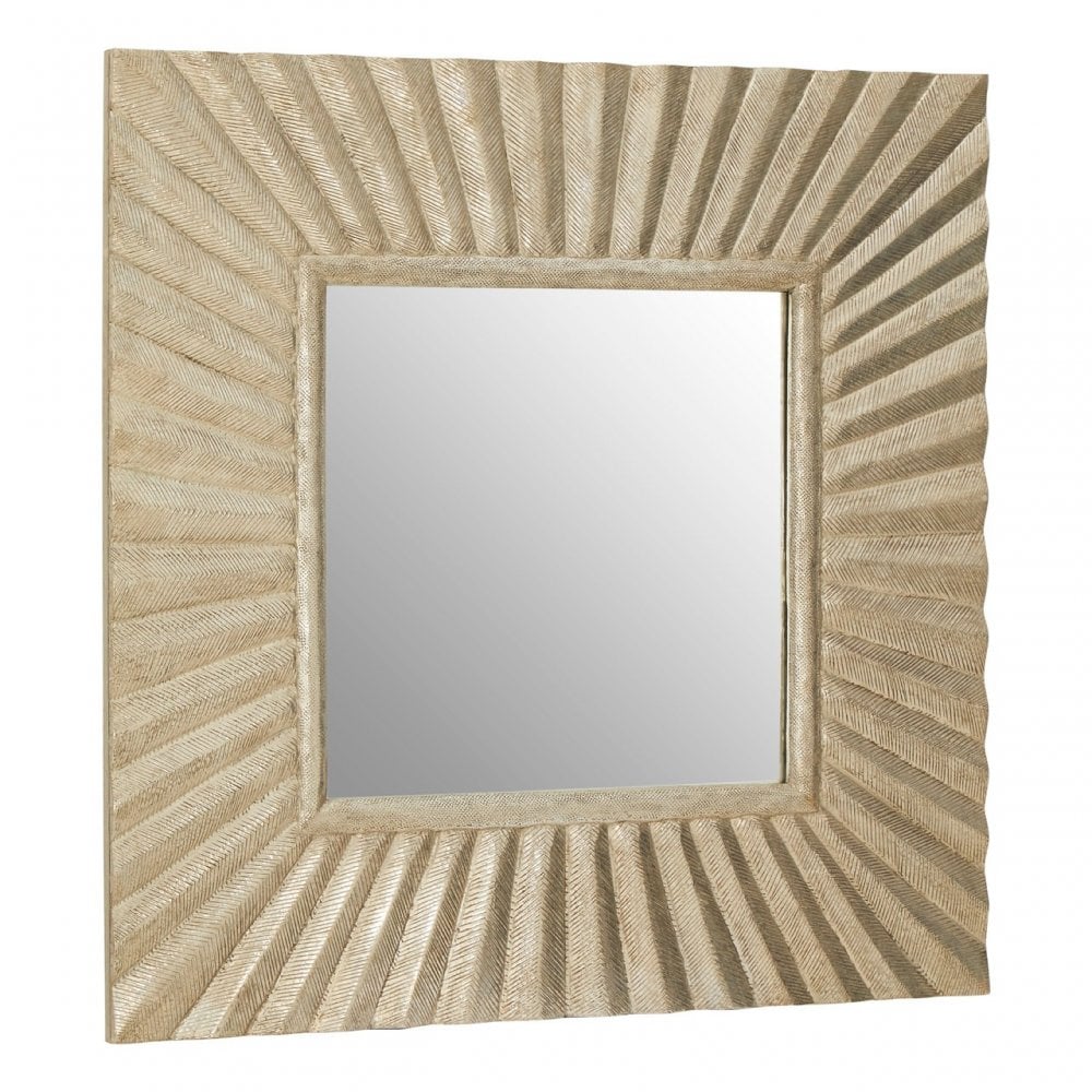 Temper Square Wall Mirror Silver