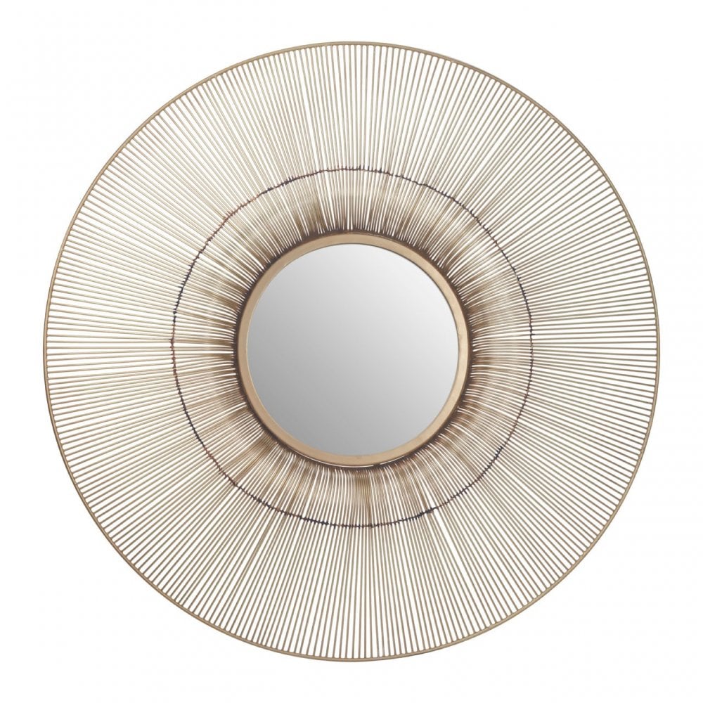 Hamish Wire Wall Mirror Gold