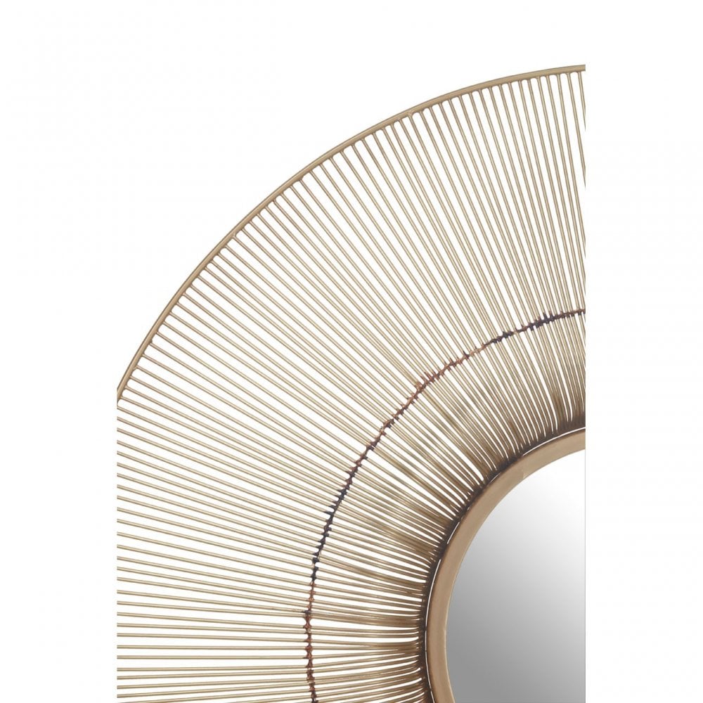 Hamish Wire Wall Mirror Gold