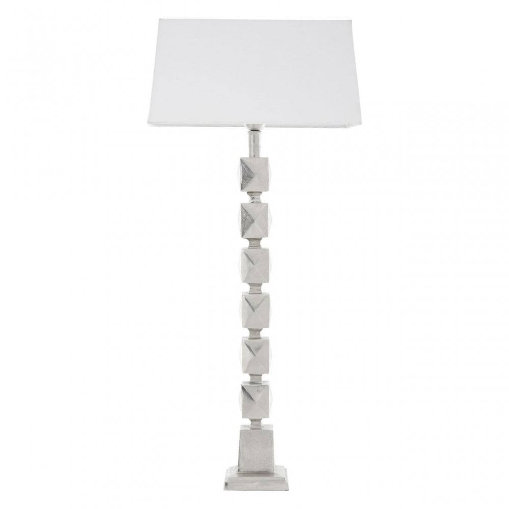 Macey Faceted Table Lamp Silver