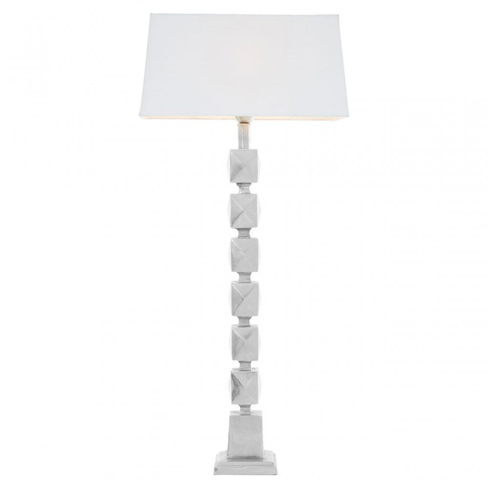 Macey Faceted Table Lamp Silver