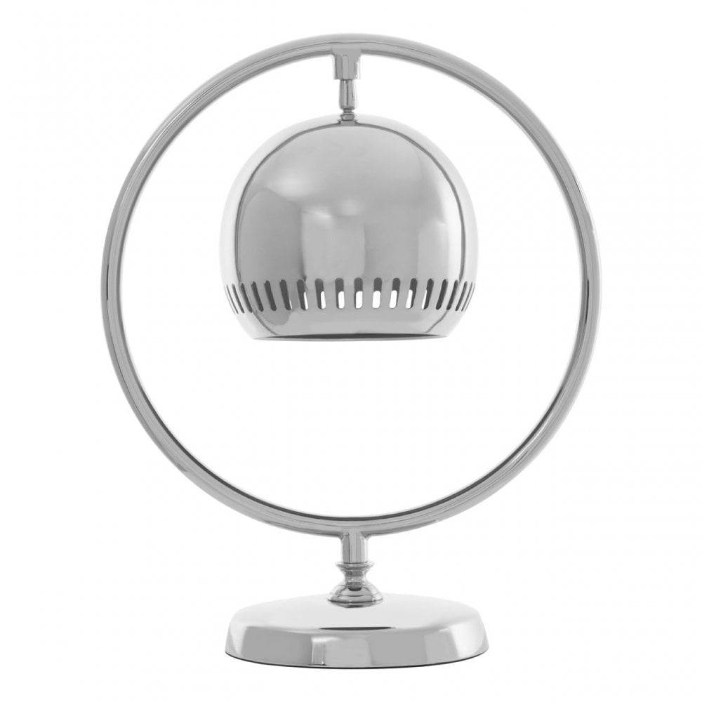 Macon Circle Table Lamp Silver