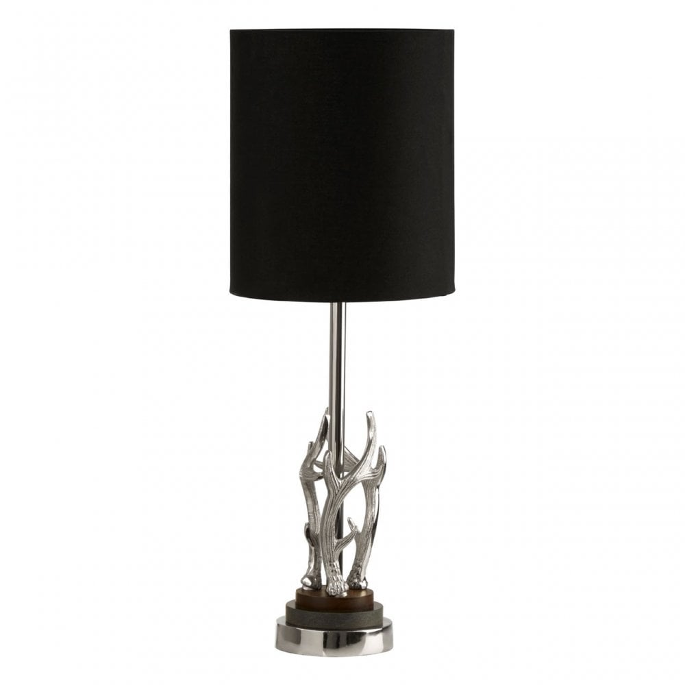 Rockclif Rockclif Antler Table Lamp with Marble Base Silver