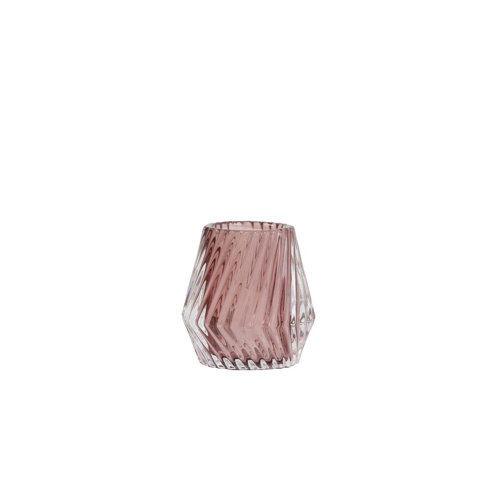 Tealight 8.5x8.5cm Keanu Glass Old Pink