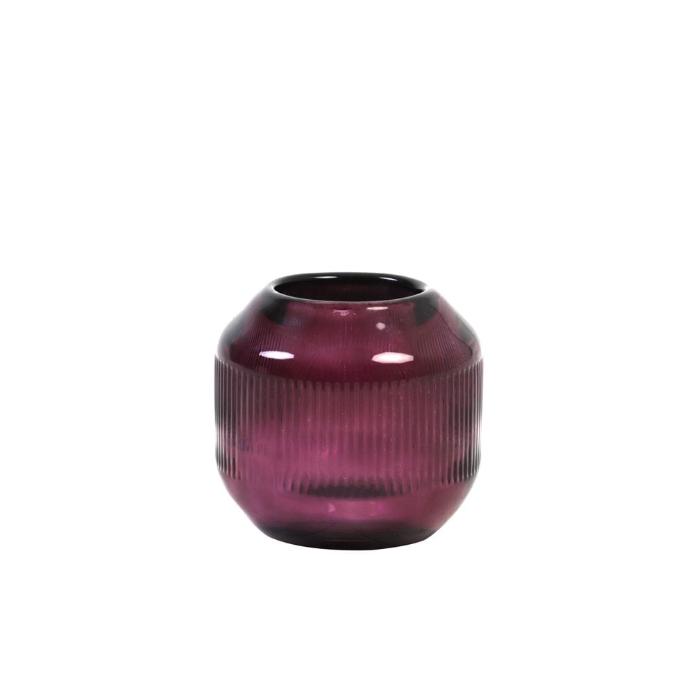 Tealight 9x9cm Pepper Glass Purple