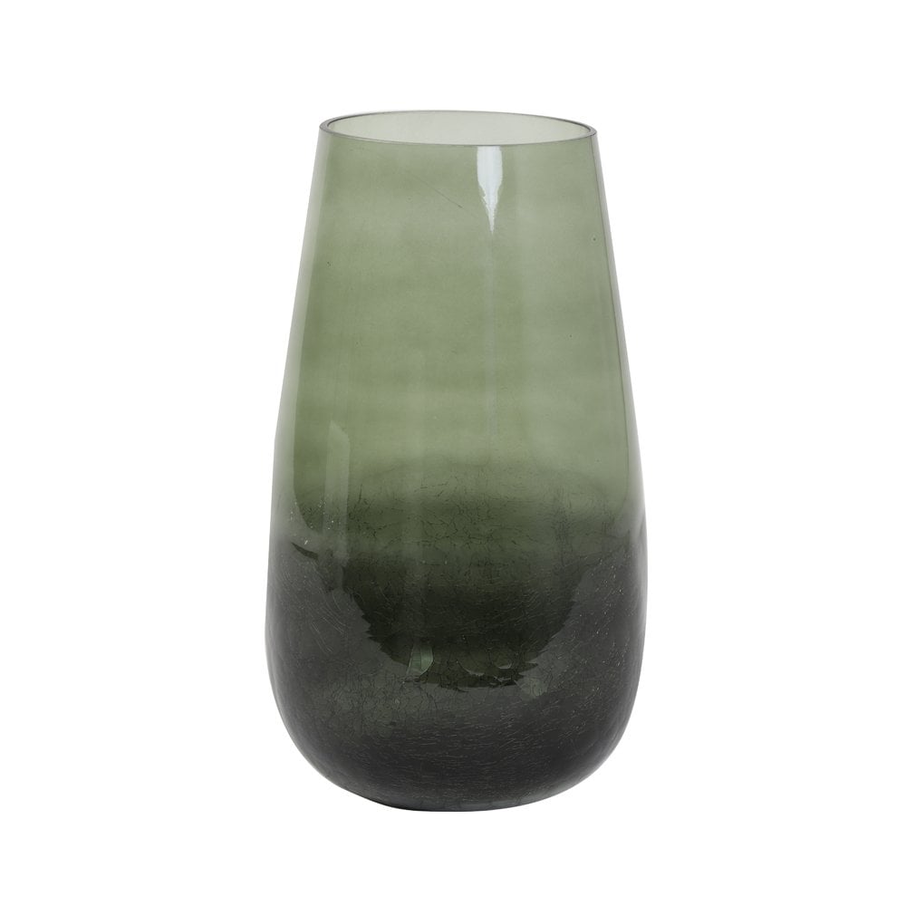 Vase 23x41cm - Perly Glass Olive Green