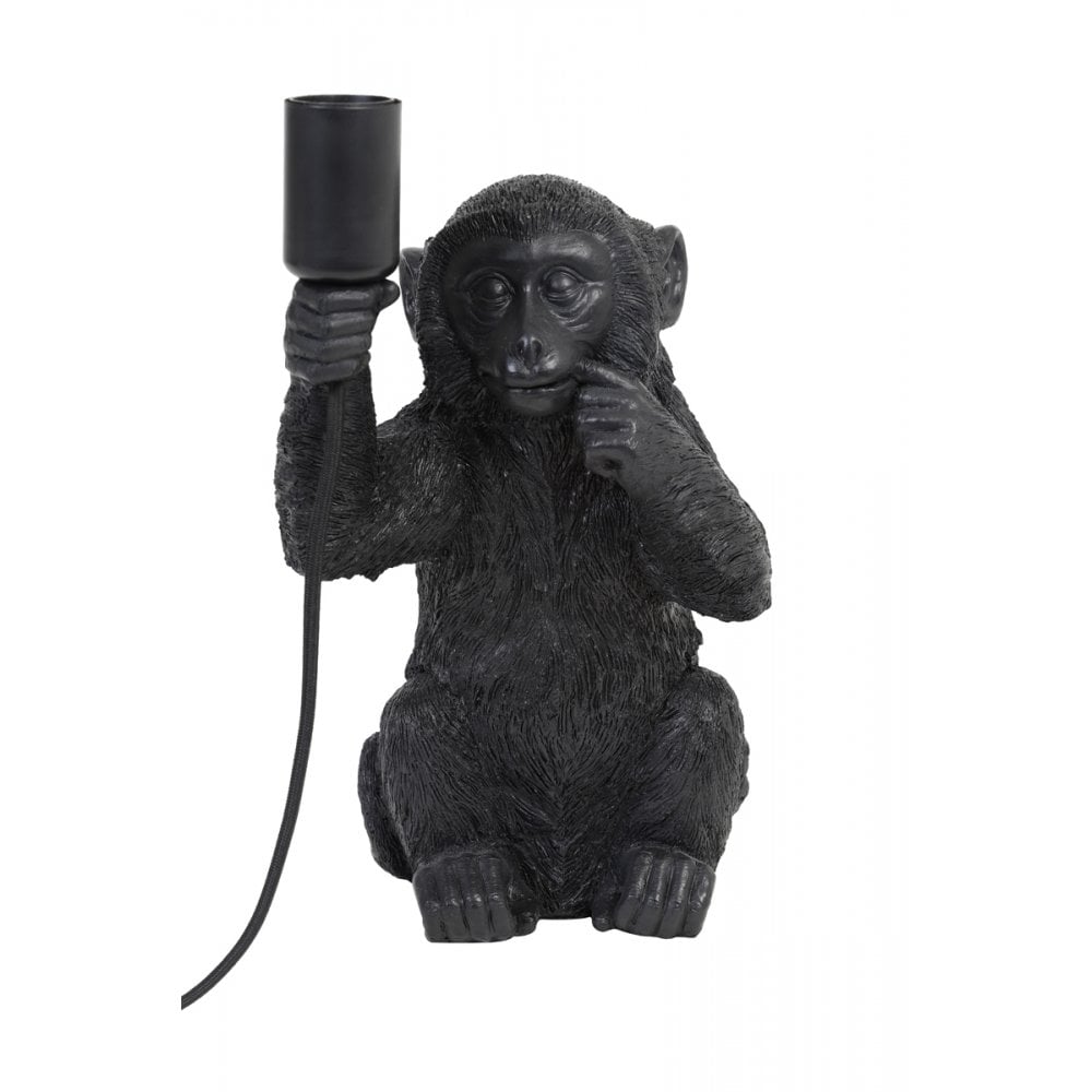 Table Lamp 19.5x20x34cm Monkey Black