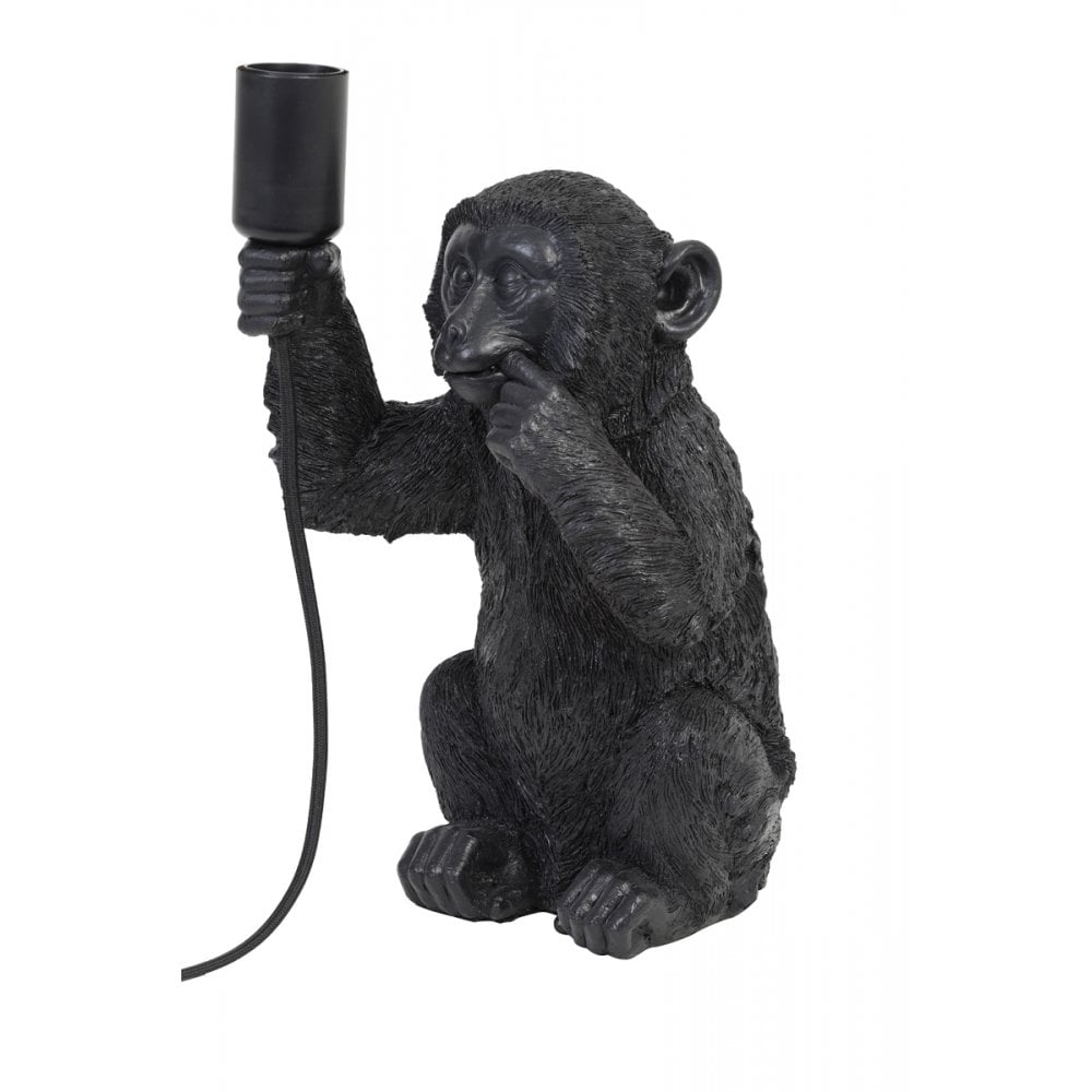 Table Lamp 19.5x20x34cm Monkey Black