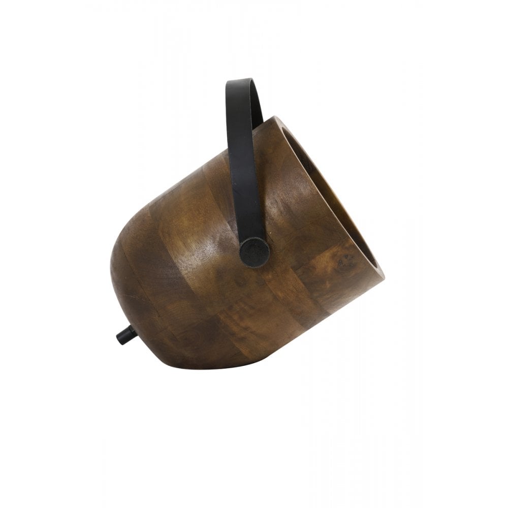 Table Lamp 24x20x23cm Rehan Wood Black