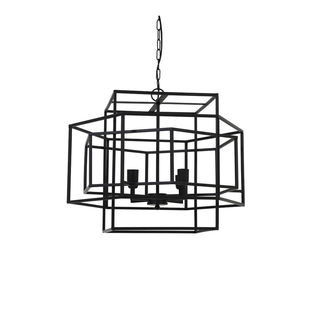 Hanging Lamp 4L 69x64x56cm Dalisia Matt Black