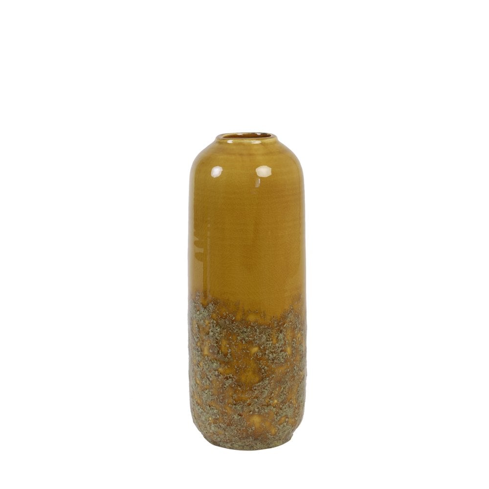 Vase Deco 14x37.5cm - Dulci Ceramics Ocher Yellow