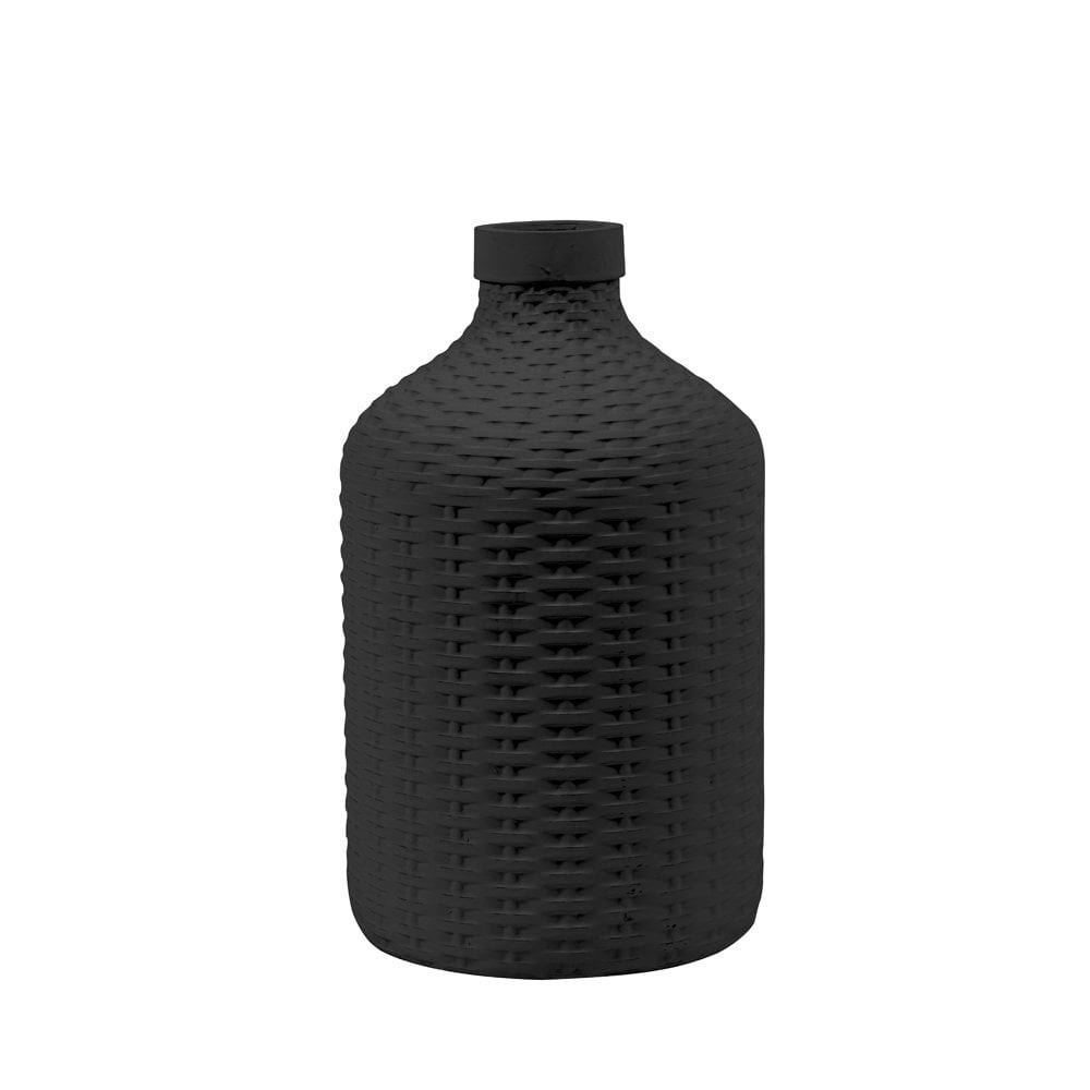 Vase Deco 21x35cm - Wick Ceramics Matt Black