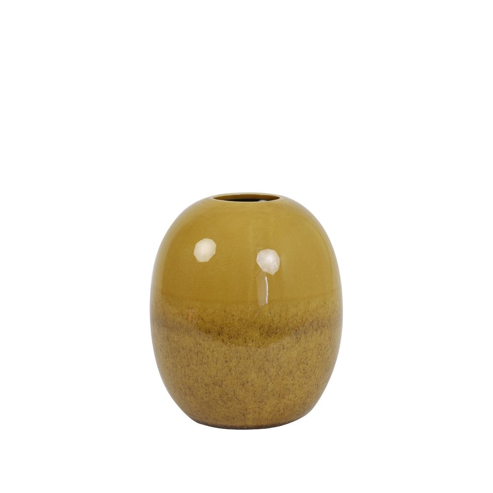 Vase Deco 17x20.5cm - Biacco Ocher Yellow