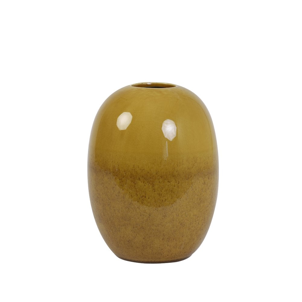 Vase Deco 19x25.5cm - Biacco Ocher Yellow