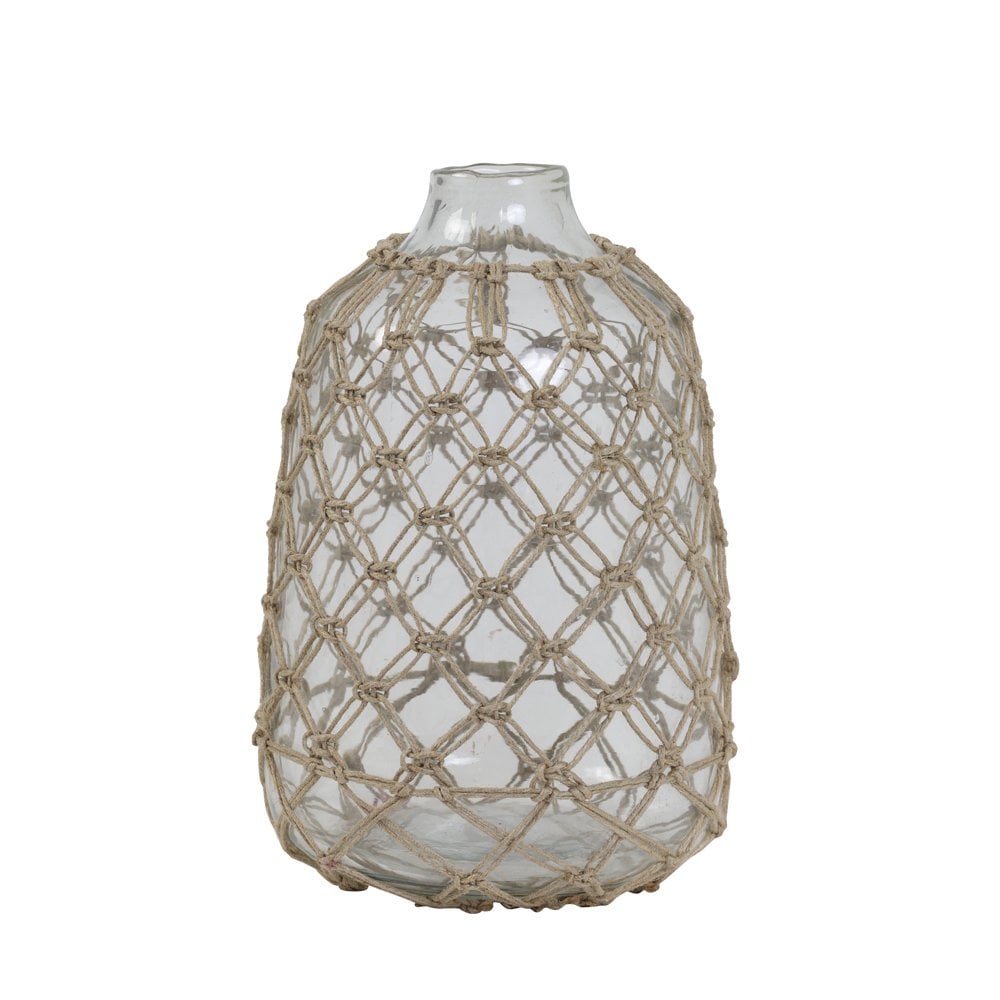 Vase 21x31cm - Narona Glass Clear and Jute