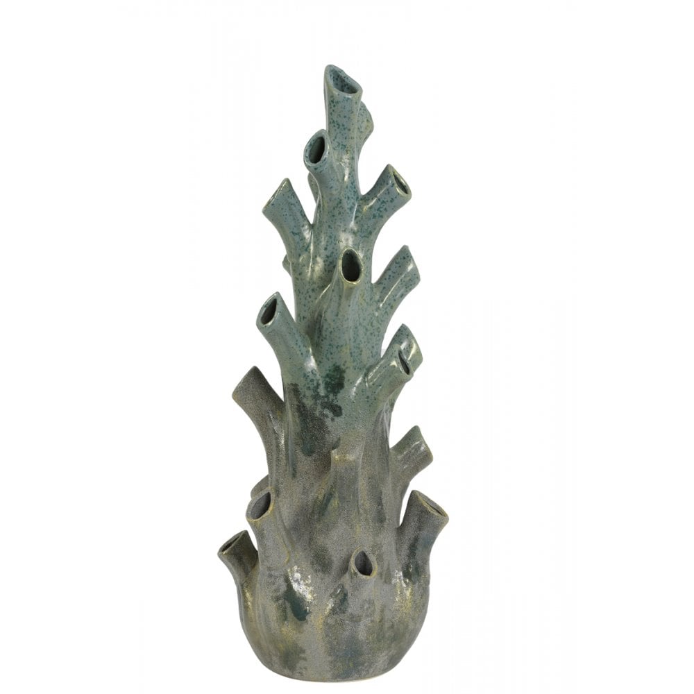 Vase Deco 20.5x55cm - Korali Ceramics Green