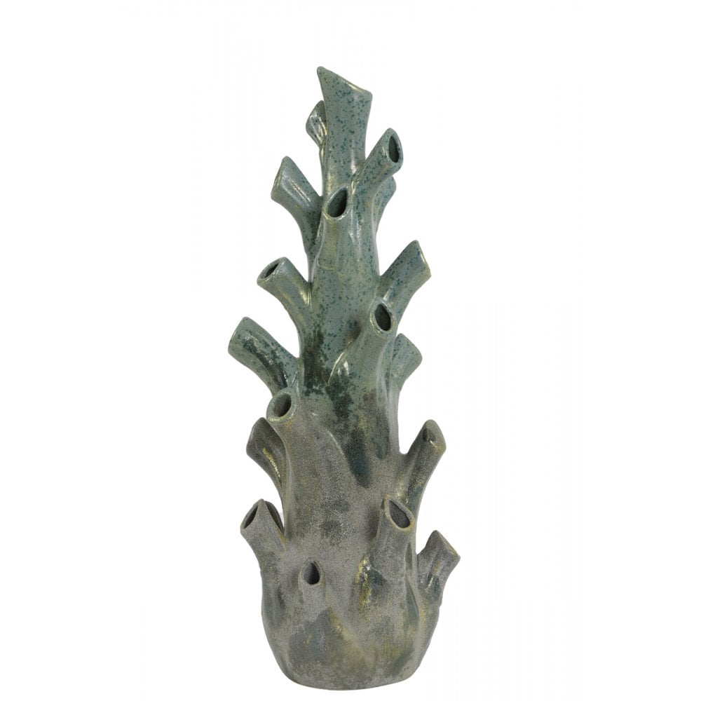 Vase Deco 20.5x55cm - Korali Ceramics Green