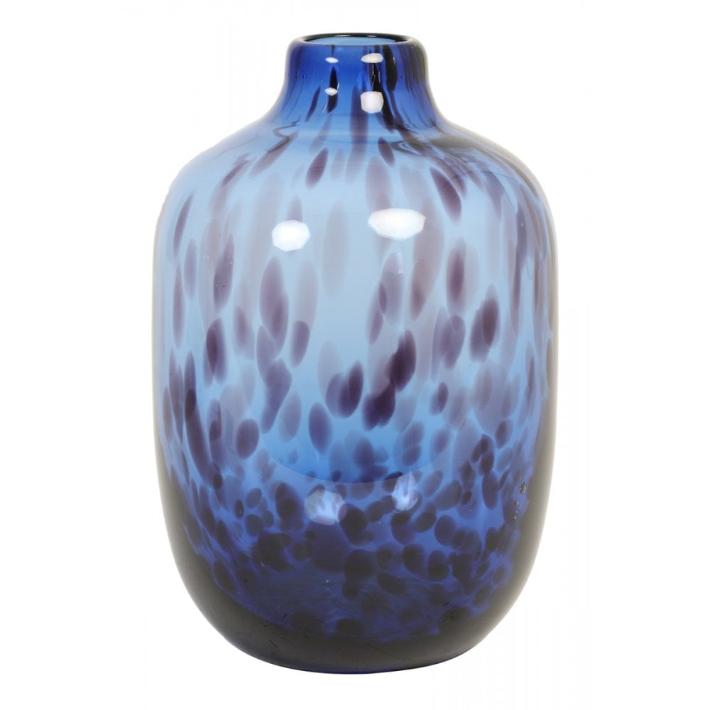 Vase 16x25cm - Dakar Glass Dark Bluexblack