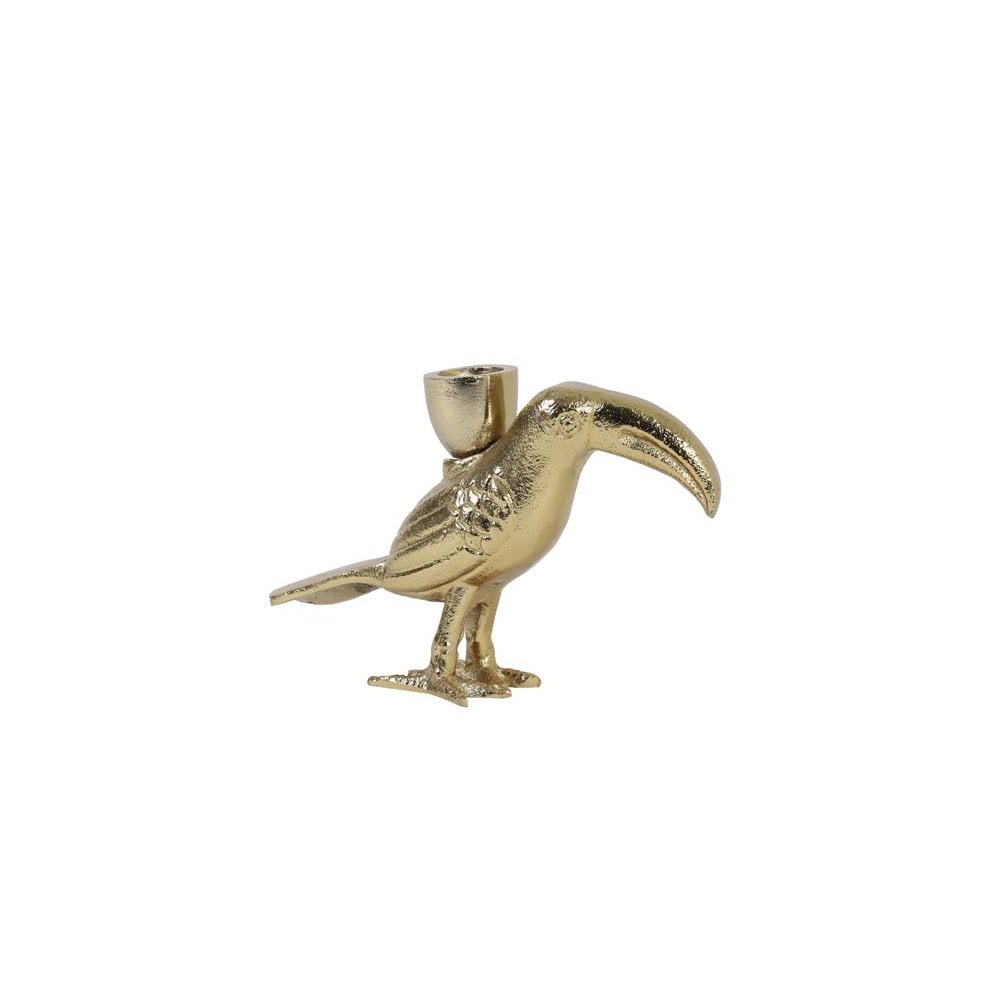 Candle Holder 17x4x10.5cm Toucan Gold