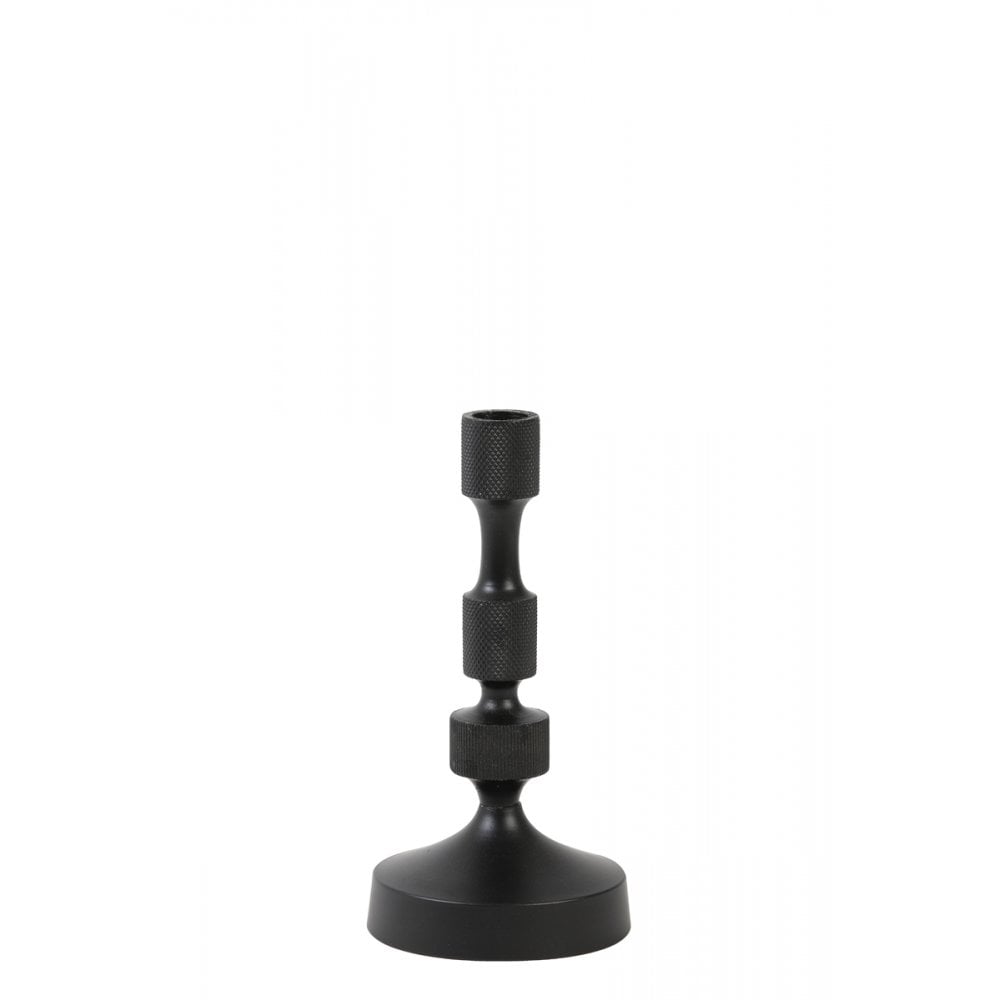 Candle Holder 10x21cm Aurier Matt Black