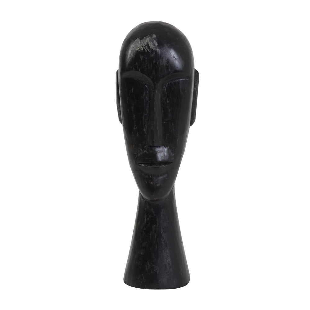 Ornament 16.5x13x52cm Head Wood Black