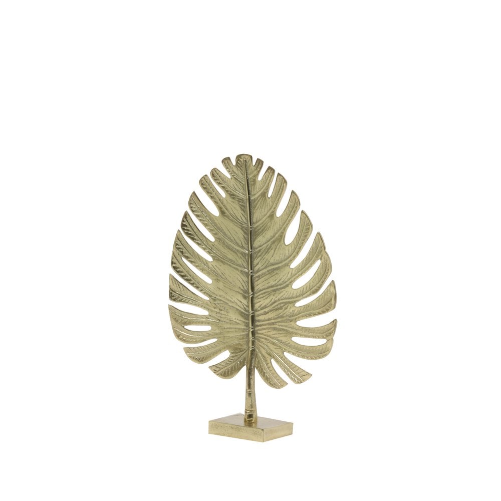 Ornament 30x8x42cm Leaf Gold