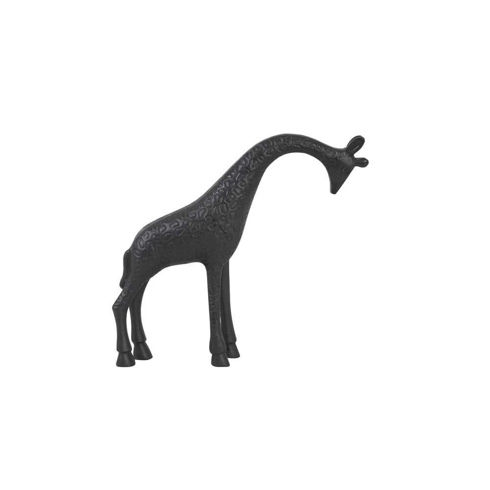 Ornament 28.5x6.5x25cm Giraffe Matt Black