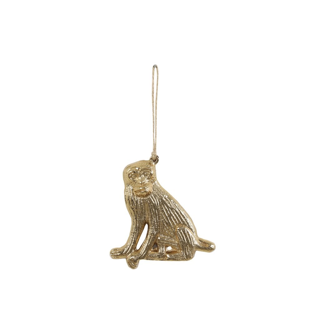 Ornament Hanging 8x3x14cm Monkey Gold