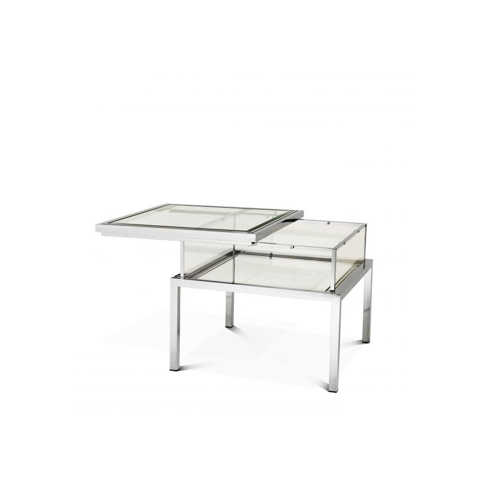 Side Table Harvey, Polished Stainless Steel