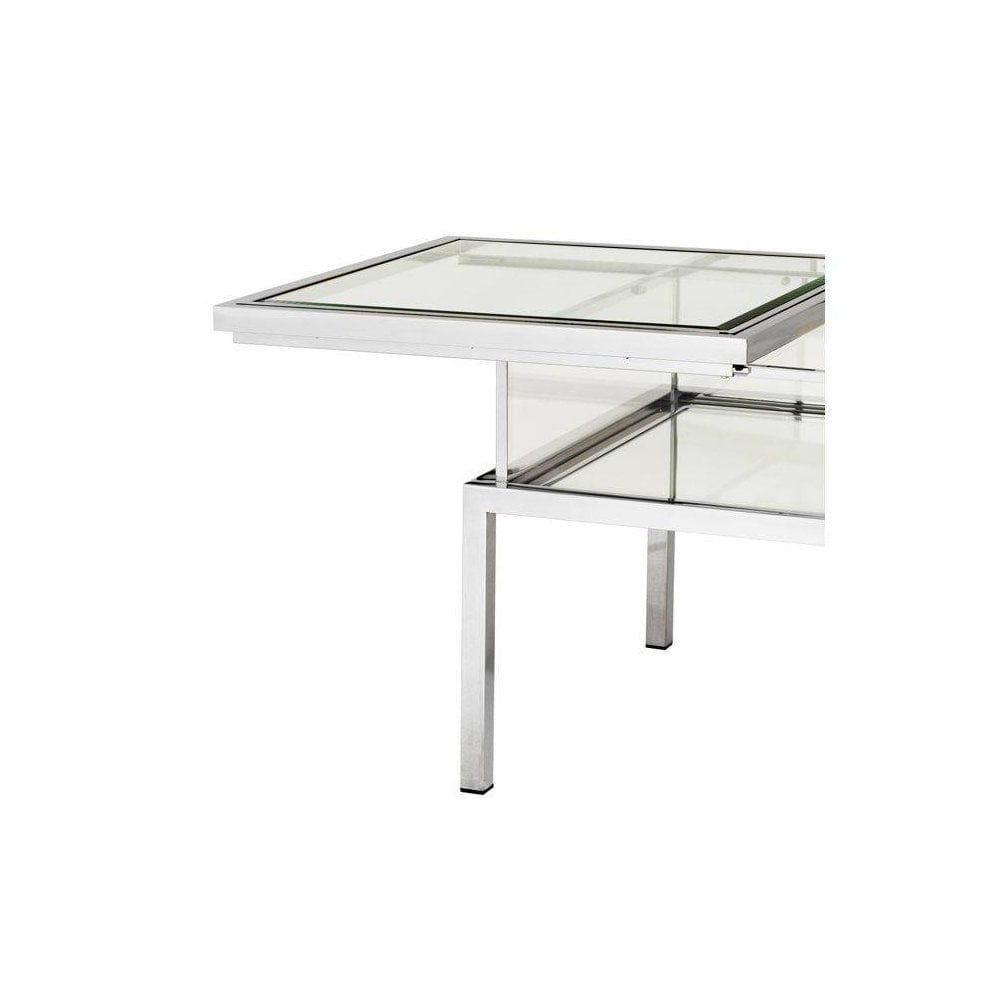 Side Table Harvey, Polished Stainless Steel