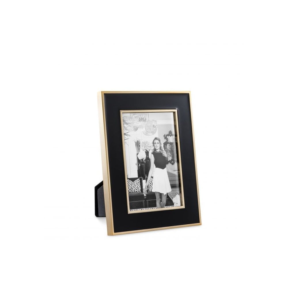 Picture Frame Lantana S set of 6, Black Finish, Gold Finish, Clear Glass