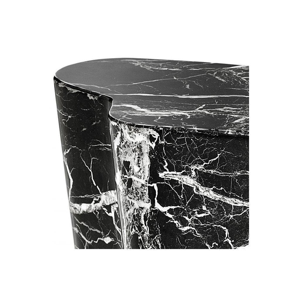 Side Table Sceptre, Black Faux Marble