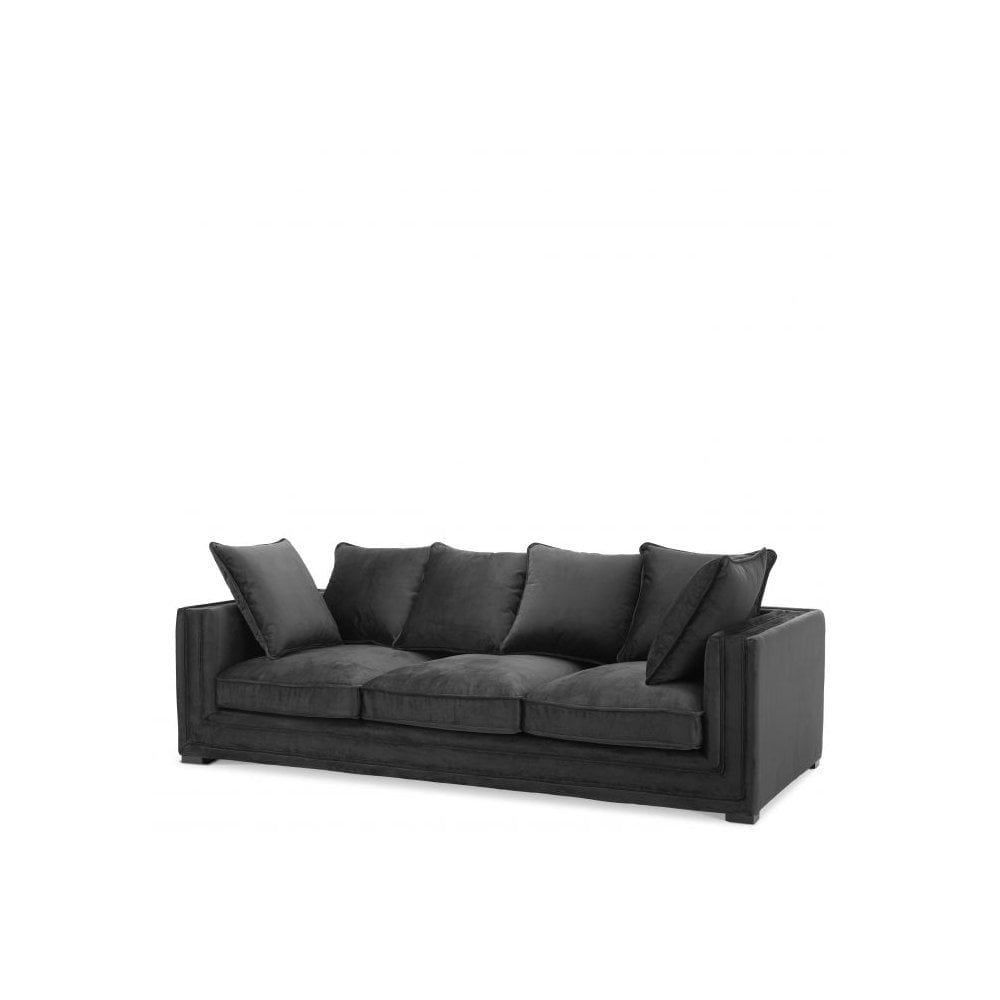 Sofa Menorca, Jet Black, Black Feet