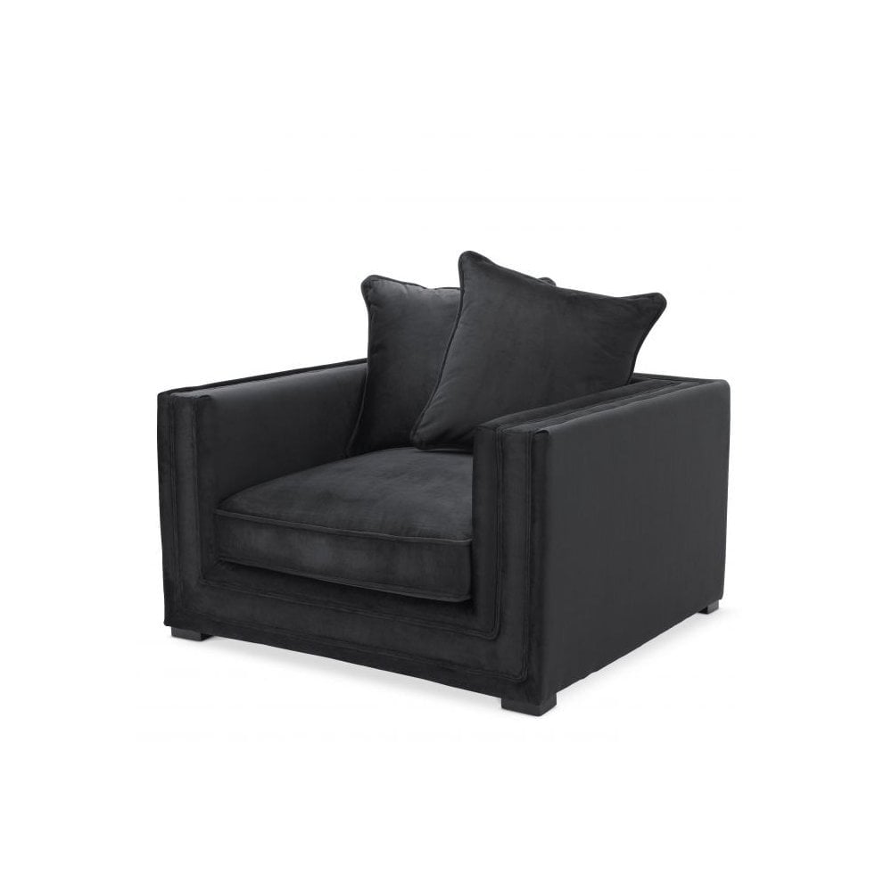 Chair Menorca, Jet Black, Black Feet