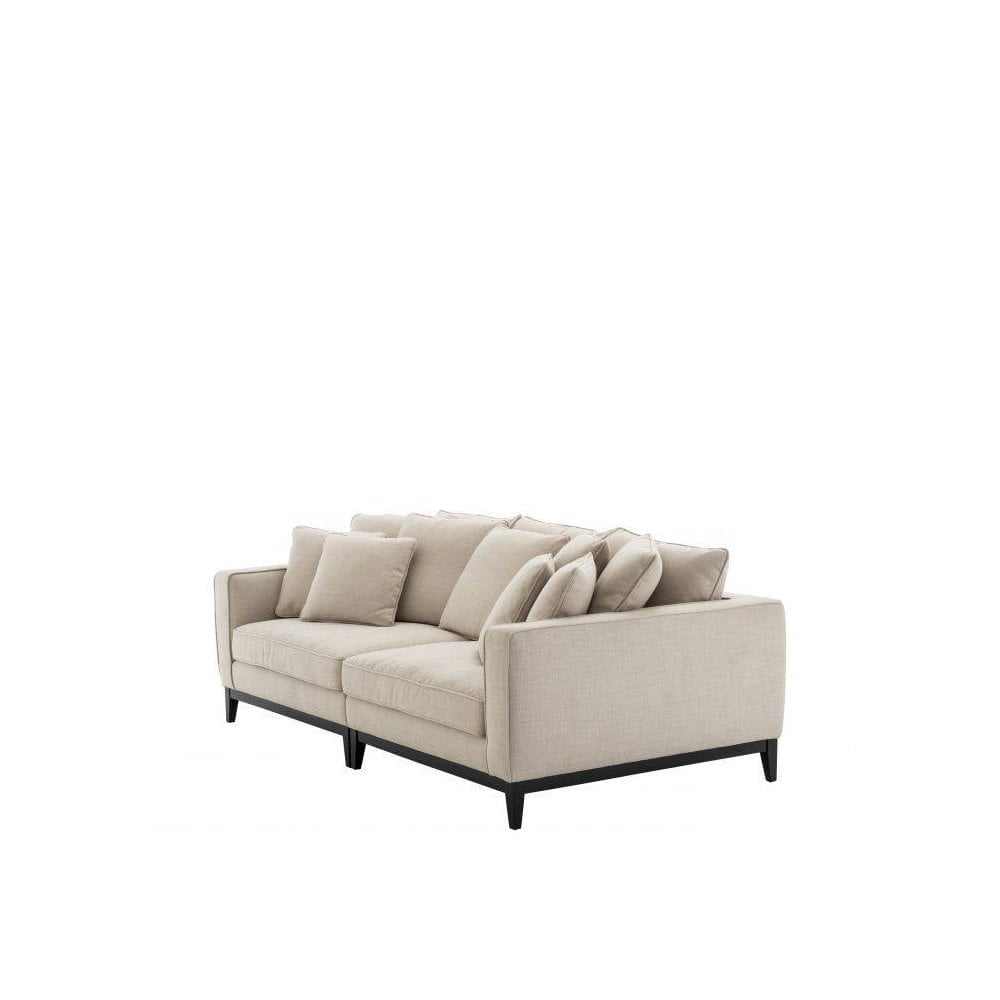 Sofa Principe, Panama Natural, Black Base