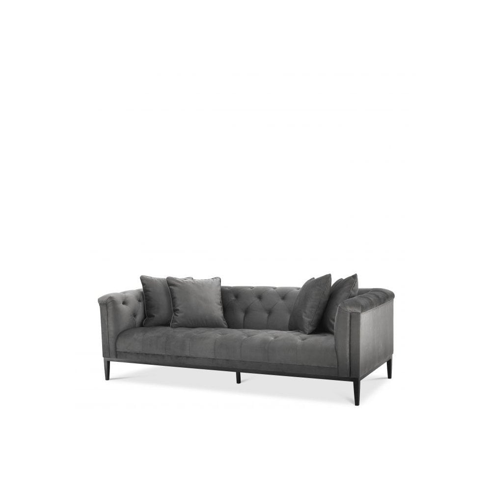Sofa Cesare, Granite Grey, Gunmetal Base