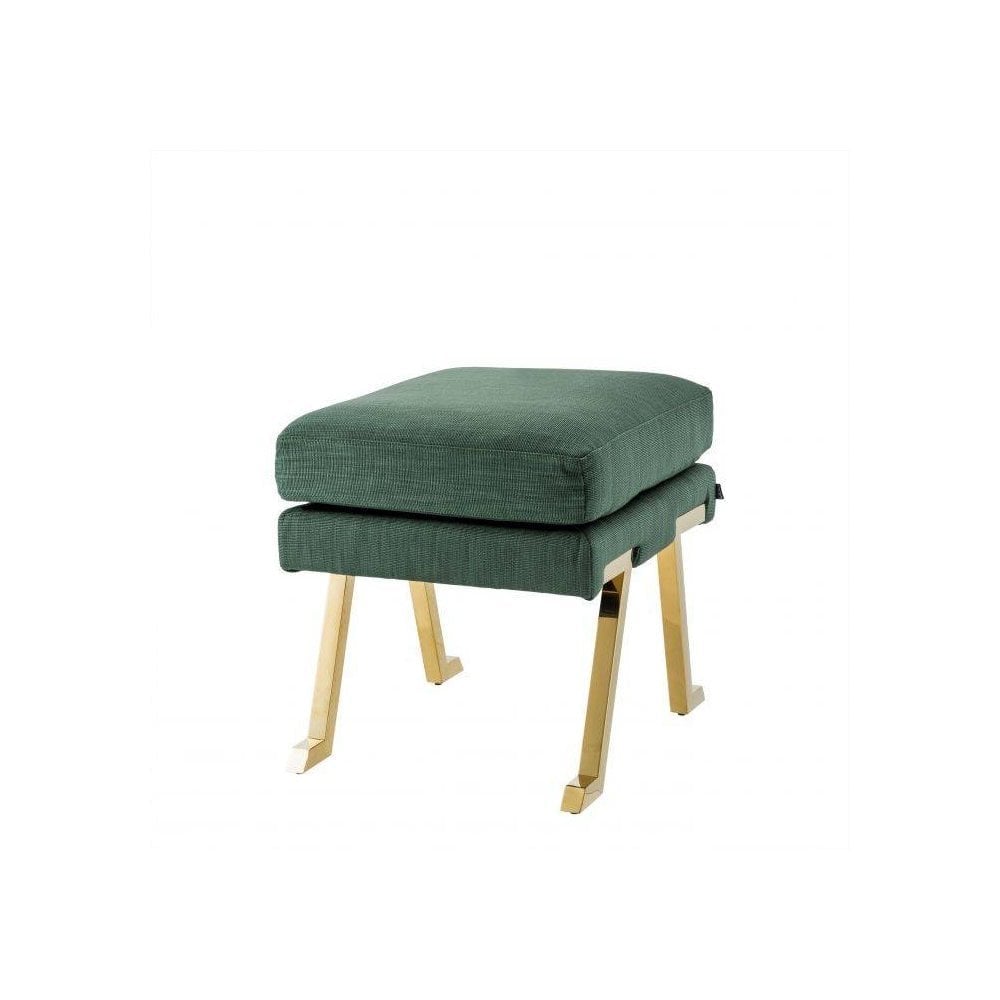 Stool Savoy, Gold Finish, Albin Green