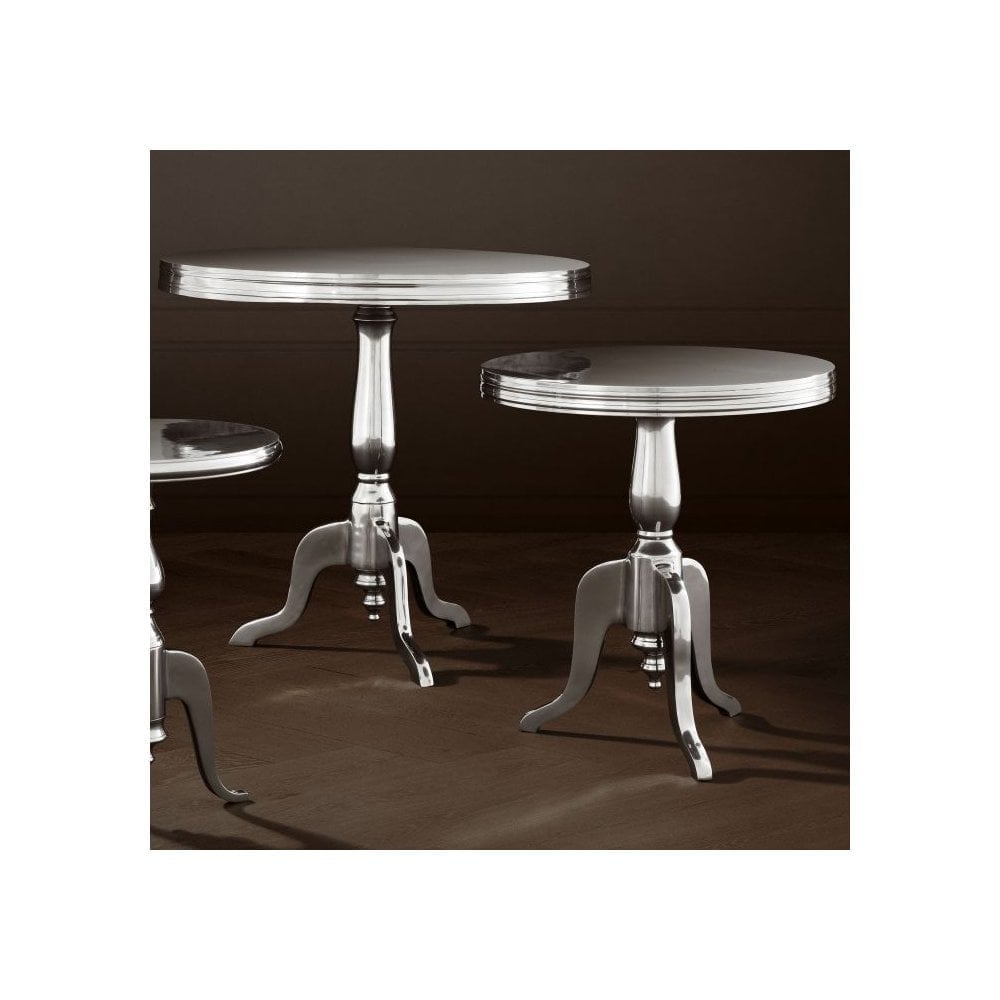 Side Table Nantucket M, Polished Aluminium